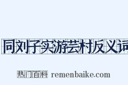 同刘子实游芸村反义词是什么意思的图片
